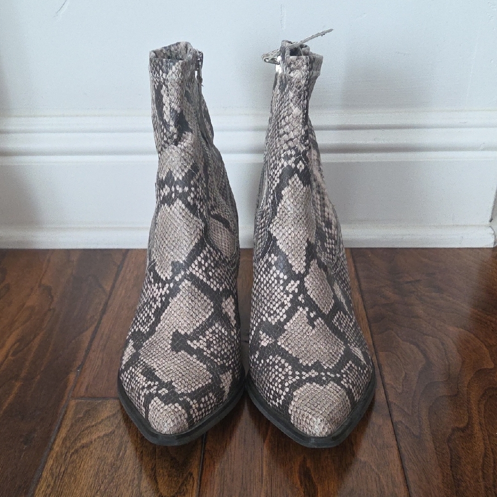Dolce Vita Snakeskin Pattern Ankle Boots